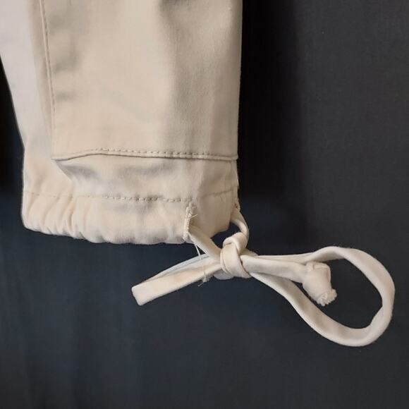 Willi Smith Stretch Cotton Blend Khaki Cargo Drawstring Leg Pull On Capri Pants - Picture 7 of 8